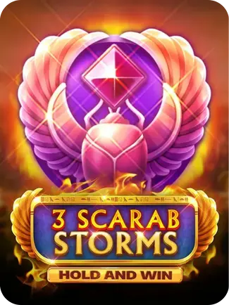Slot 3 Scarab Storms avec thème égyptien et wilds expansifs