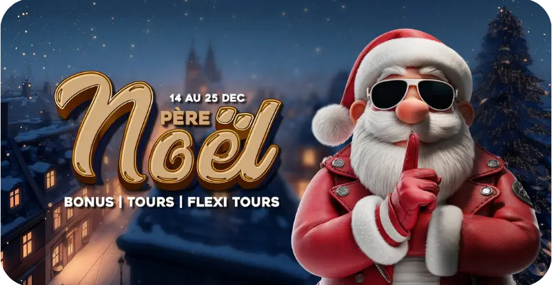 Événement Secret Santa offrant bonus spéciaux et tours gratuits décembre